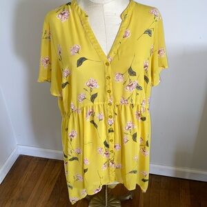 Torrid 3X high-low floral top